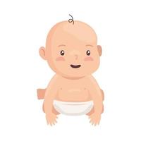 cute baby crawling vector