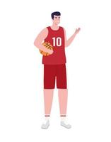 jugador de baloncesto atleta masculino vector