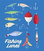 fishing lures designs vector