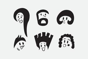 minimal profile avatar set vector