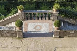 Stairs to Villa d'este in Tivoli. the view from the top. photo