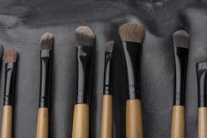 Replacement brushes in a leather cichla for female beauty. photo