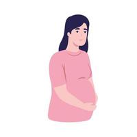 pregnant woman smiling vector