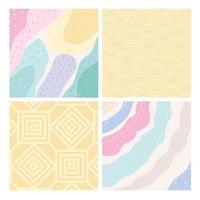 textures and four colors vector