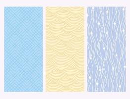 three textures and colors vector