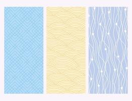 three textures and colors vector