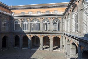 Courtyard of the Royal Palace in Naples. photo