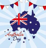 australia day card vector