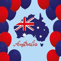 australia day postcard vector