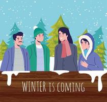 winter is coming banner vector