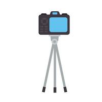 camera in tripod vector