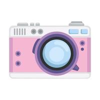 retro camera of pink color vector