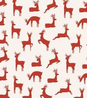 reindeer red silhouettes vector