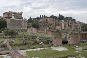 Ruins of the House of the Vestals in the Roman Forum. Rome, Italy photo