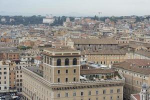 View of the city of Rome from above Italy, roofs. photo