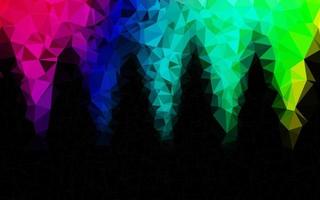 Dark Multicolor, Rainbow vector polygonal template.