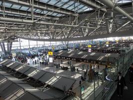 Suvarnabhumi BANGKOK THAILAND31 OCTOBER 2018In the airport passengers are walking to different areas of the airport. Suvarnabhumi Airport is Thailands main airport.0n BANGKOK THAILAND. photo