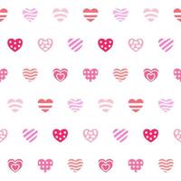 simple lindo rosa amor arco iris vector diseño de patrones sin fisuras