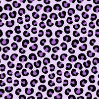 Simple Purple Leopard Animal Motif Vector Seamless Pattern Design