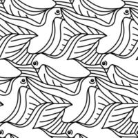 Simple Tessellation Bird Line Vector Seamless Pattern Design