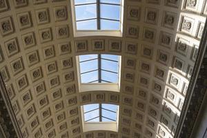 Ceiling in Vatican museums, old ceiling with Windows. photo