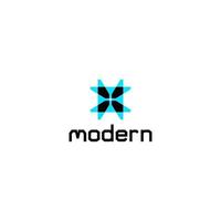 abstract flat technology logo design vector