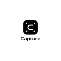 C Capture logo design concept vector