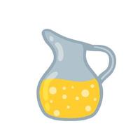 Lemonade in jug. Summer drink vector