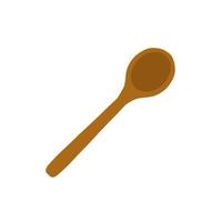 cuchara de madera. utensilios de cocina para alimentos. vector
