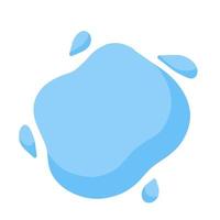 Blue blob. Drop of water. Abstract blue shape.