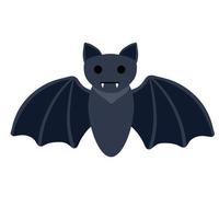 Bat. Flying nocturnal beast. Funny vampire predator with wings. vector