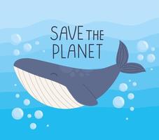 poster of save the planet vector