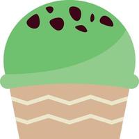 diseño de ilustración de icono de cupcake simple. dulce delicioso pastel elemento vectorial plano. vector