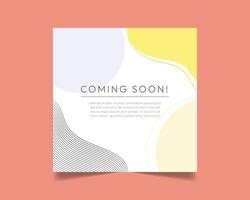 Coming Soon Abstract Minimalist Vector Template Design
