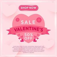 Lovely Valentines Day Sale 50 Off Vector Design