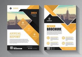 flyer brochure business template for annual report vector