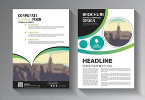 flyer brochure business template for annual report vector