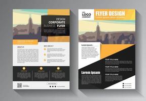 flyer brochure business template for annual report vector