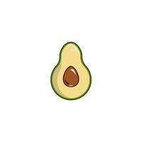 plantillas de diseño de vector de icono de fruta de aguacate sobre fondo blanco