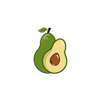 plantillas de diseño de vector de icono de fruta de aguacate sobre fondo blanco