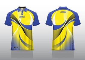 Diseño de plantilla de camiseta deportiva de jersey para fútbol, baloncesto, uniforme de carrera en la vista frontal, vista posterior. vector de maqueta de camisa, diseño muy simple y fácil de personalizar