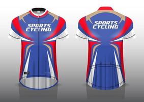 jersey design for cycling, front and back view, fancy uniform and easy to edit and print, cycling team uniform vector