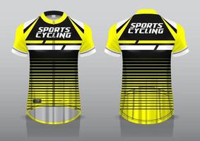 diseño de camiseta para ciclismo, vista frontal y posterior, uniforme elegante y fácil de editar e imprimir, uniforme del equipo de ciclismo vector