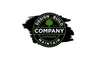 Outdoor View Logo Design Inspiration. Vector Illustration Trees. Modern Icon Design Vector Template with Line Style