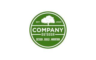 Outdoor View Logo Design Inspiration. Vector Illustration Trees. Modern Icon Design Vector Template with Line Style