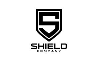 Initial letter S Shield. Security Logo Design Template Element vector