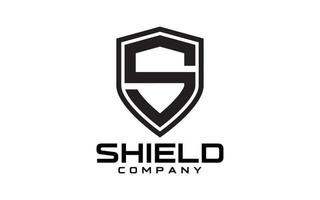 Initial letter S Shield. Security Logo Design Template Element vector