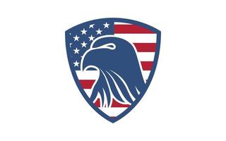 vector de diseño de logotipo de escudo de águila americana