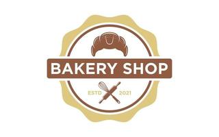 Vintage label Bakery Bake Shop Logo design vector