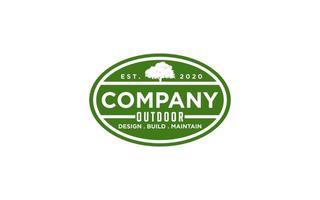 Outdoor View Logo Design Inspiration. Vector Illustration Trees. Modern Icon Design Vector Template with Line Style